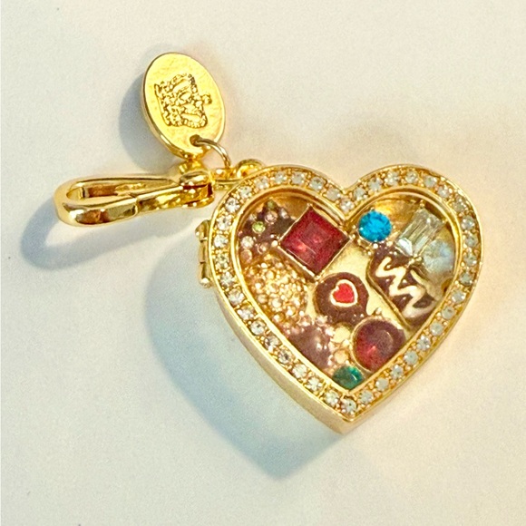 Other - Charm - New! clip on heart chocolate hinged box - for bags, zipper, keychain etc